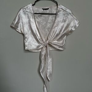 Satin Cropped Blouse